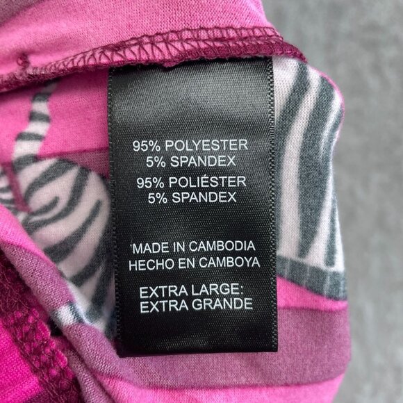 NEW Room Service Women's XL Zebra Print Pink Pajama Set - Picture 9 of 11